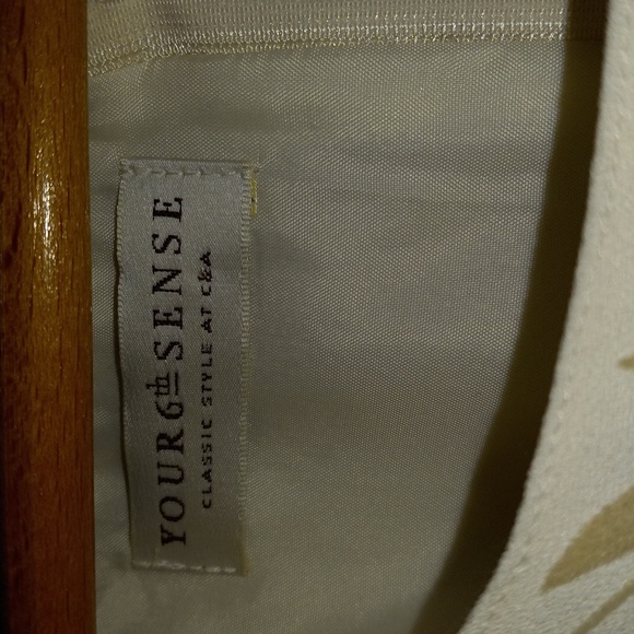 Your 6th Sense Classic Style Excel.Cond Cream Midi Side-slit Zipper Lining Dress - Picture 7 of 8